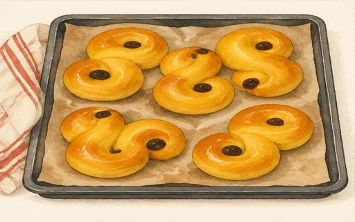 Illustration av lussekatter